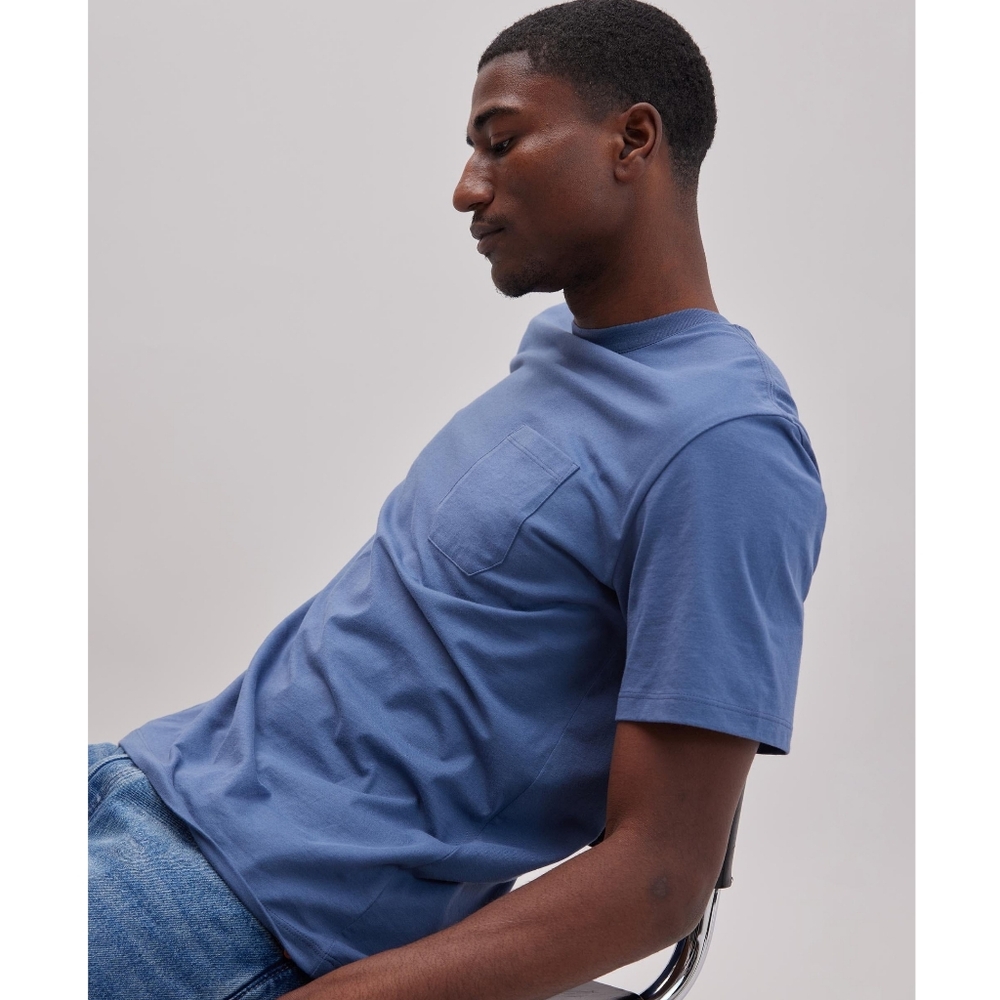 Richer Poorer Pima Pocket Tee in Vintage Indigo Size L